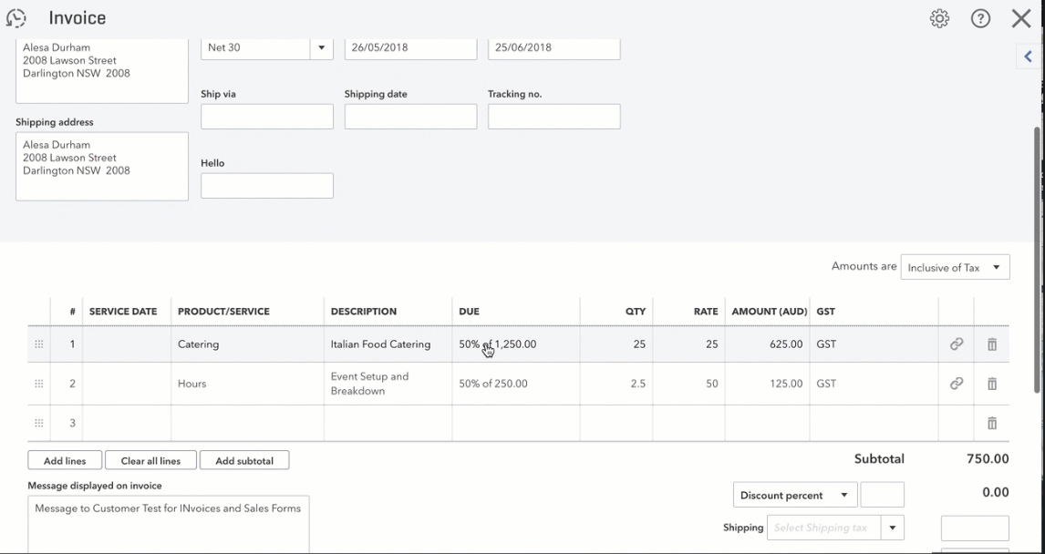 QBO Invoicing