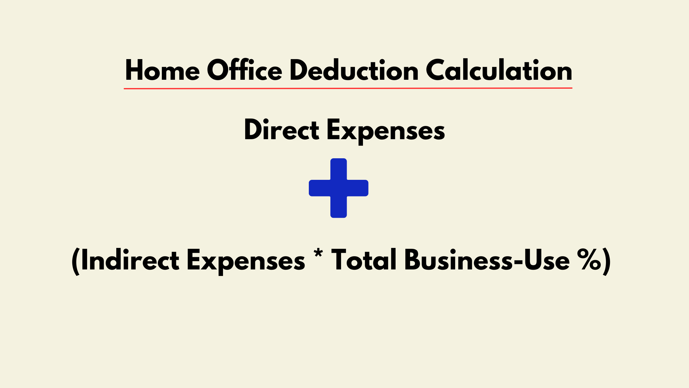 Home Office Deduction Calculation